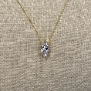 Melinda Maria The Monarch Marquise Cut Necklace in Gold